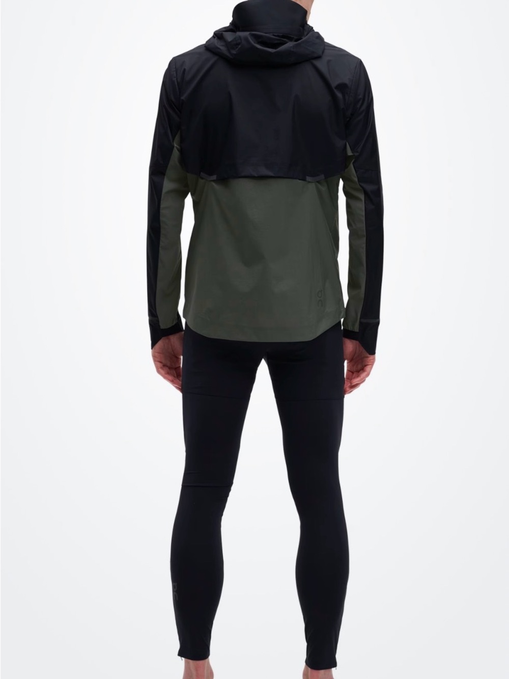 On Running Men’s  Hooded Windbreaker Jacket - Grey & Black - Picture 2 of 13
